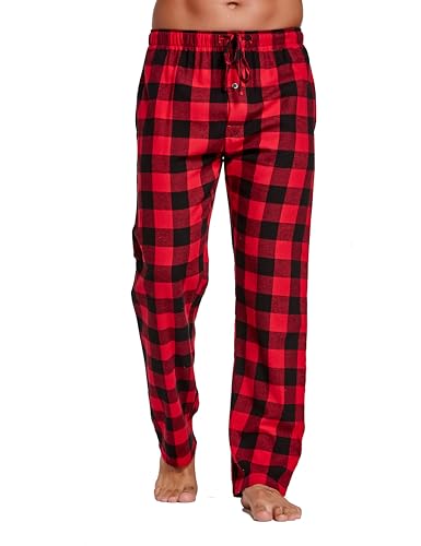 CYZ Men's 100% Cotton Super Soft Flannel Plaid Pajama Pants