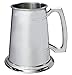 Étain Tankard à la Main 1pt Double Doublé Gravable Anglais Étain Base en Verre