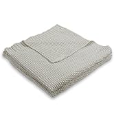 LR Home Sweater Weather Throw Blanket, 50" x 60", Natural/Silver
