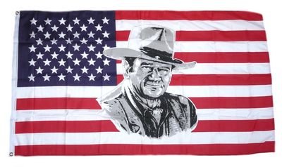 Preisvergleich Produktbild Fahne / Flagge USA - John Wayne NEU 90 x 150 cm Flaggen