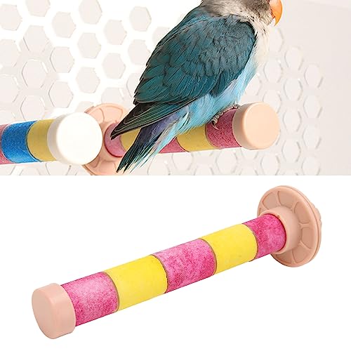 Image of Quartz Sands Bird Perch, Easy to Clean Stable Grinding Claw Safe Metal Core Sand Perch Perch for Cockatiel
