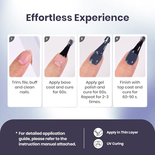 Image of Beetles Dark Grey Gel Polish - 15ML Crown Navy Blue Dark Gray Borealis Gel Polish Soak Off Nail Art Manicure Salon DIY Uv Lamp Fall Nail Design Decoration at Home
