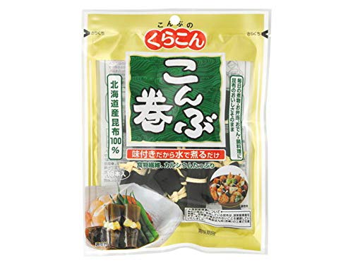 Kurakon Kombu Maki 1.41 oz. (40g, 18 pieces) (Pack of 6) - Seasoned Dried Kelp Rolls - 100% Hokkaido Kelp - MADE IN JAPAN