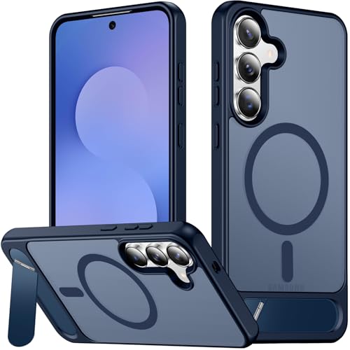 Image of SPIDERCASE Magnetic for Samsung Galaxy S25 FE Case, [3 Stand Ways][ Military Grade Drop Protection] with Invisible Stand Slim Phone Case for S25 FE 5G,Blue