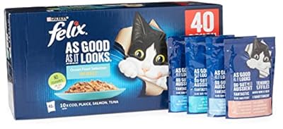 Felix As Good As It Looks Adult Cat Food Ocean Feasts in Jelly, 40x100g