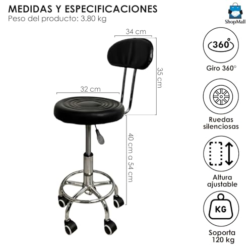 La mejor selección de Sillas Con Ruedas para Oficina - solo los mejores. 3 Imagen adicional