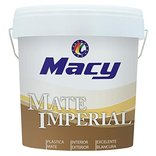 Macy Pintura Plástica Mate Imperial. Especial lisos. 750 Mililitros. Interior y Exterior. Color Blanco