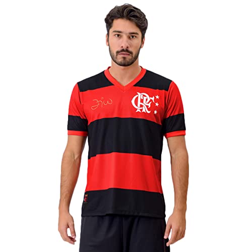 Braziline LIB 81 Zico, Camiseta Masculino, Preto+Vermelho, M
