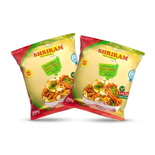 Image of SHRIRAM TAMTAMWALA Delicious Tamtam Regular Mixture Namkeen | Vadodara Special Tamtam Mix | Tasty & Crunchy Tea-Time Snack | Crispy Traditional Recipe (250g, Pack of 2)