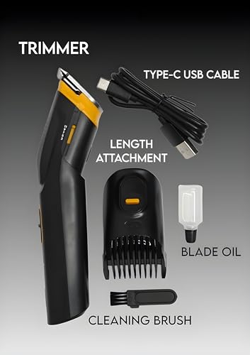 Image of Hair Trimmer for Men AT-509 Professional | 90 Min Run Time | Beard, Body Hair Cutting Machine For Man | Type - C Fast Charging | Adjustable Combs | Men's Beard Finishing Battery Powered
