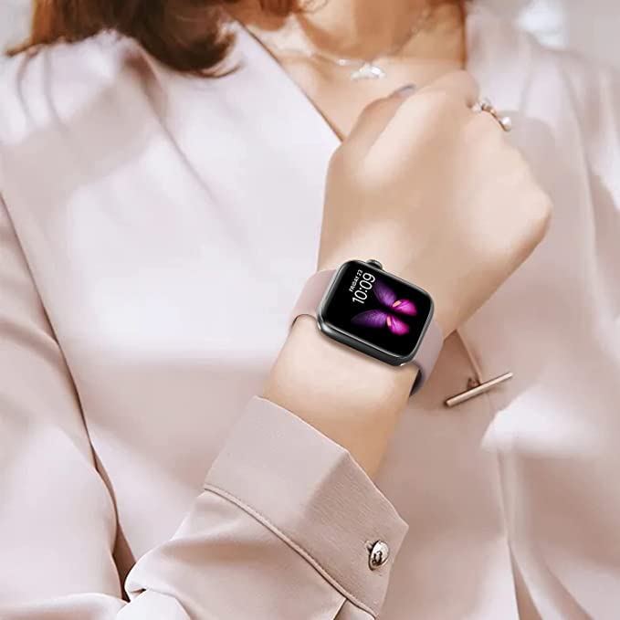 Image of TechMount Compatible with Apple Watch Straps 42mm 44mm 45mm 49mm Soft Silicone Luxury Sport Band Strap Compatible With Apple Watch Ultra Series 8 7 6 5 4 3 2 1 SE (NOT FIT WITH 38MM, 40MM,41MM)