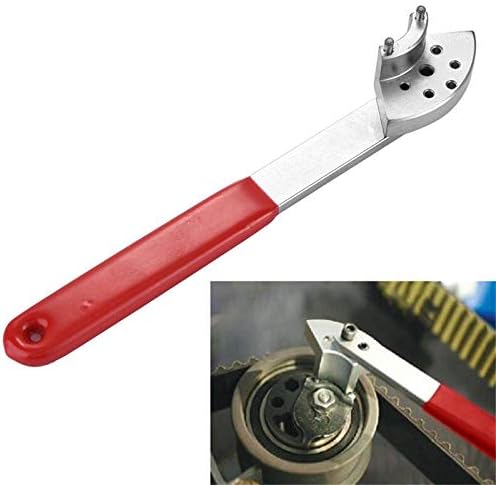 Durable Carenginewrench Pulley Car Engine Timing Multifunction Portable Pulleywrench Belt Tension Tensioning Tool - (Color: Red)