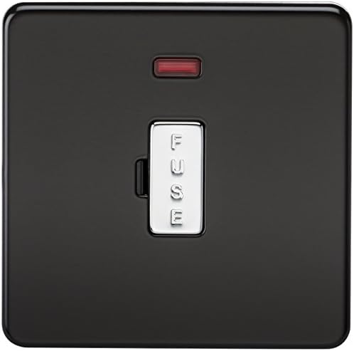 Knightsbridge SF8900MB Screwless Dual Voltage Shaver Socket in Matt Black, 5.0 mm*148.5 mm*47.5 mm