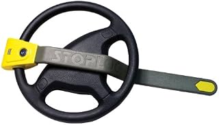 Stoplock HG 134-66 bariera na kierownicy, 4 x 4, do samochodów osobowych, zabezpieczenie przed kradzieżą z kluczem, żółto-szare, 1 sztuka