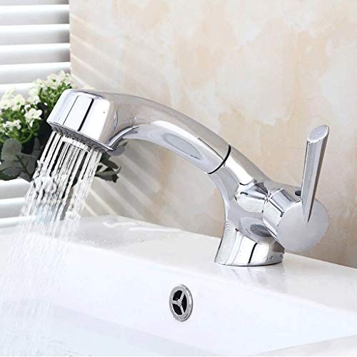 Robinet mitigeur de lavabo design géométrique en chrome haute résistance
