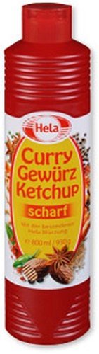 Curry Gewurz Ketchup Hot - Paquete de 3 unidades.