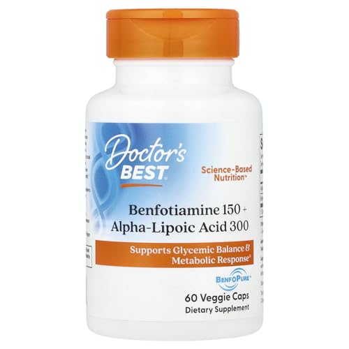 Doctor's Best - Benfotiamine/Alpha Lipoic Acid 150 mg/300 mg - 60 Vegetarian Capsules