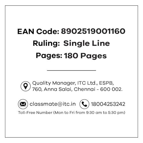 Classmate Pulse Single Subject Spiral Notebook - Pack of 4 | Single Line | 180 Pages | 24.0cm x 18.0cm | Attractive Cover Designs | Soft Cover | Notebooks for College Students