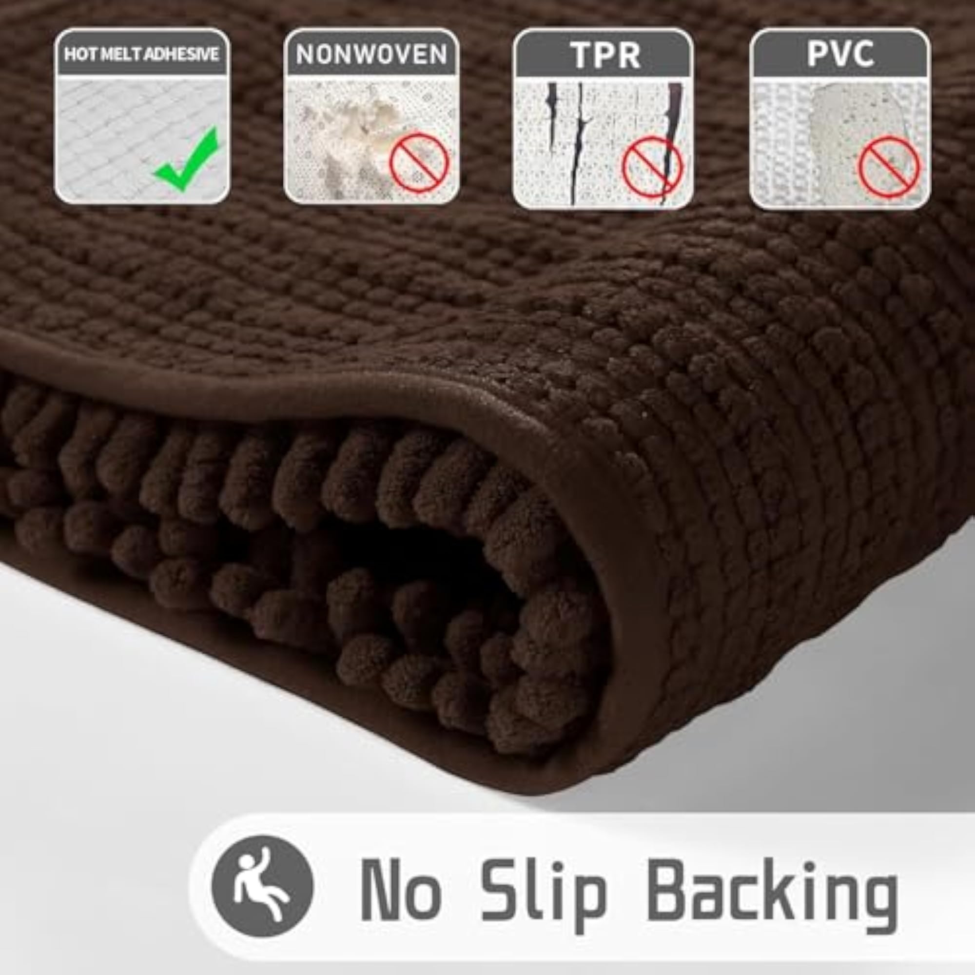 Washable Plush Shaggy Bath Carpet for Bathroom