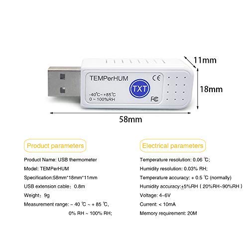 Pcsensor Usb Thermometer Hygrometer Temperature Humidity Data Logger Recorder For Pc Computer #TOP4