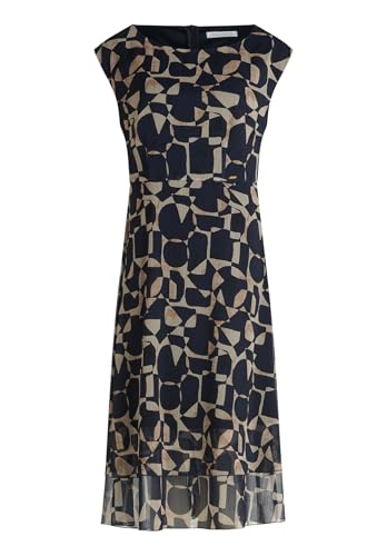 Betty & Co Damen 1621/3323 Kleid Dark Blue/Nature 44