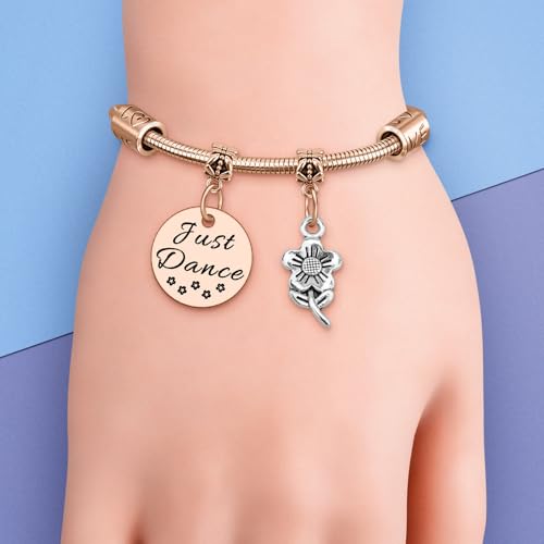 Image of DlaeKua Dance Gifts for Bracelets Jewelry Dance Team Gifts Valentines Day Gift for Dancing Teacher Dancers Birthday Stainless Steel
