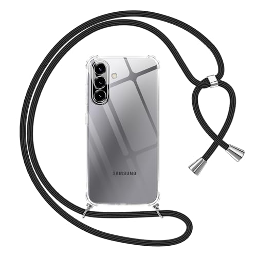 Pnakqil Funda para Samsung Galaxy A17 5G/4G con Cuerda, Carcasa Transparente Silicona Colgar Collar Correa de Cuello Cadena Cordón para Samsung A17 5G/4G 6.7