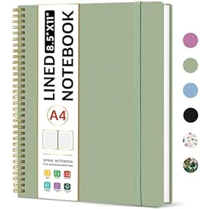 Taja Spiral Lined Notebook, 8.5R...