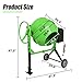 Cimcame Electric Concrete Mixer 5.0 Cu Ft Portable Wheelbarrow Cement Mixing Machine for Stucco Mortar Seeds