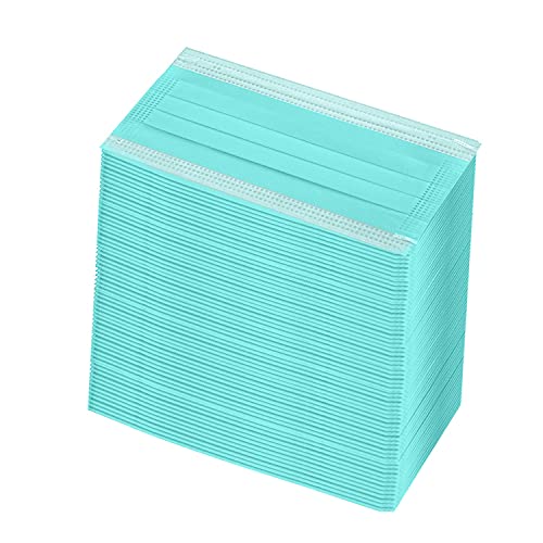 Image of ASGARD Nonwoven Fabric Disposable Multilayer Protective Mask (Green, Pack of 50) for Unisex