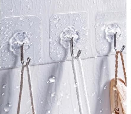 Miniatura 5 de 10 ganchos de pared autoadhesivos, ganchos de almacenamiento máximo de 15 libras para organizador de cocina y baño, ganchos adhesivos extraíbles sin