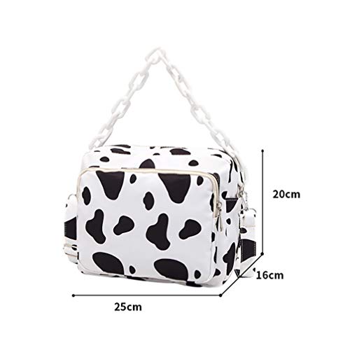 STOBOK Bolsa de Fraldas de Desenho Animado Bolsa de Corpo Cruzado Padrão de Vaca Bolsa de Grande Cap