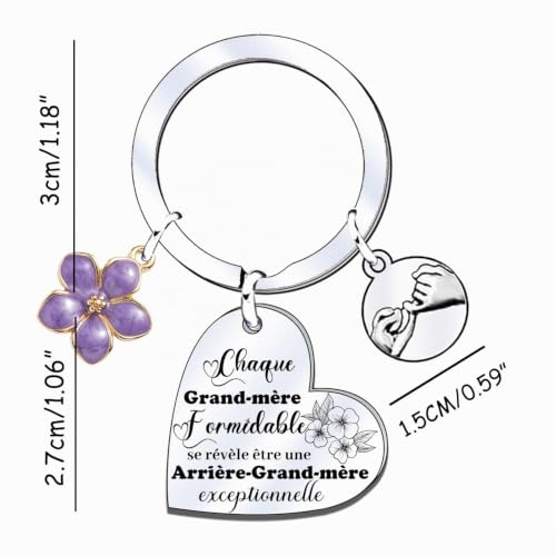 JRZDFXS cadeau mamie porte clef femme cadeau grand mere cadeau fete des grands meres cadeau anniversaire mamie cadeau pour mamie cadeau meilleure grand mere idee cadeau mamie cadeau (1) – vue 7
