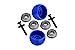 Produktbild GPM Racing LOS264003 Promoto-MX Upgrades Side Wheel Replacement Lean Bar Wheel Set for LOSI 1:4 Promoto-MX Motorcycle Dirt Bike RTR FXR LOS06000 LOS06002 - Blue