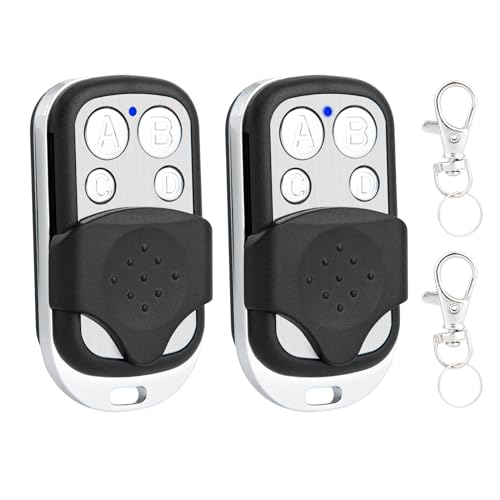 433MHz Fix Code Clone Garage Door Opener Remote Control Compatible with TORMATIC DORMA HS43-1E, smoke Grey