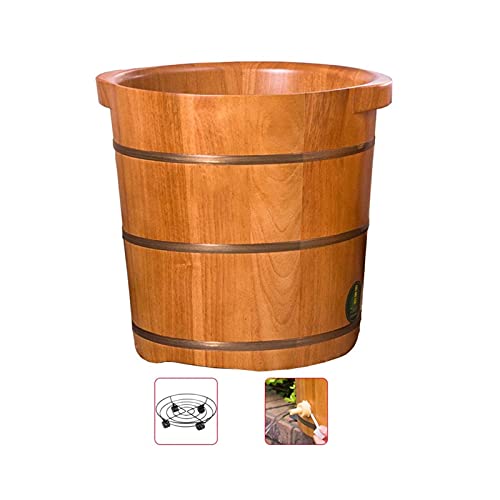 Sauna-Fußwanne aus natürlichem dickem Holz kann Massage-Fußbecken aus Holz einweichen (40 cm (15,7 Zoll)) Cover