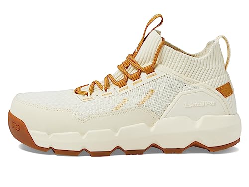 Timberland PRO Timberland PRO Women's Morphix Chukka Composite Safety Toe Industrial Casual Sneaker Boot, White/Wheat, 8M