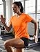 TACVASEN Women's Short Sleeve Athletic T Shirts UPF 50+ Sun Protection Lightweight Sports Tops for Gym Running Orange, S
