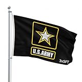 SSK US Army Star Outdoor Flag - Large 3' x 5', Weather-Resistant Polyester