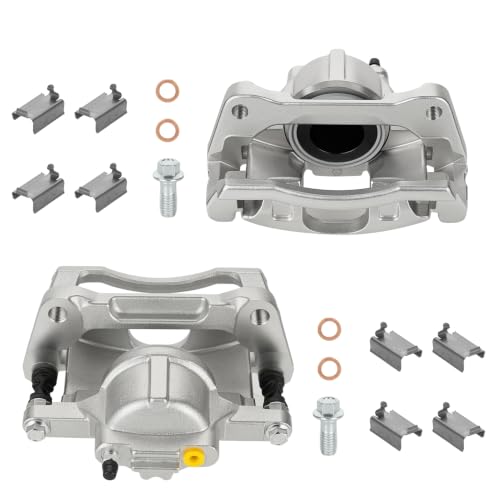 Front Disc Brake Caliper Assembly with Bracket fit for Chrysler Town & Country, for Ford Grand Caravan Journey Nitro, for Jeep Wrangler JK, Ram C/V, for Routan, 2PC 18-B5484 18-B5485 by ILONPA - Used condition - US$86.61