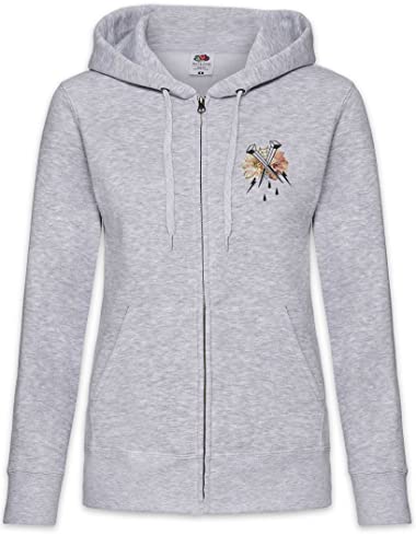 Sweat à capuche femme avec zip et motif Nails and Flowers Urban Backwoods