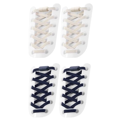 HDGSAFD 2 Paia Di Elastico Libero-Legatura Lacci Delle Scarpe, Lacci Delle Scarpe Fibbia Fissatori, Accessori Per Scarpe Sportive, Design Regolabile, Adatto Per Adulti E Bambini.