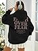 BANGELY Faith Over Fear Hoodie Women Christian Sweatshirt Graphic Christian Religious Sayings Sweater Bible Pullover Tops Black