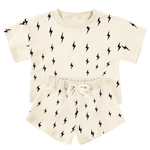 Conjunto de Verano para Niños - Camiseta de Manga Corta con Estampado Gráfico y Pantalones Cortos, Dos Piezas Informales para Jugar