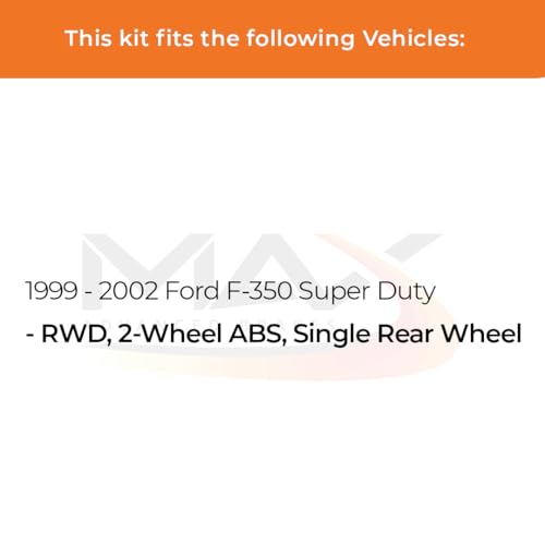 Image of Max Advanced Brakes Front Brake Kit Compatible With 1999 2000 2001 2002 Ford F350 Super Duty RWD 2-Wheel ABS SRW Replacement Premium OE Disc Brake Rotors and Ceramic Brake Pads