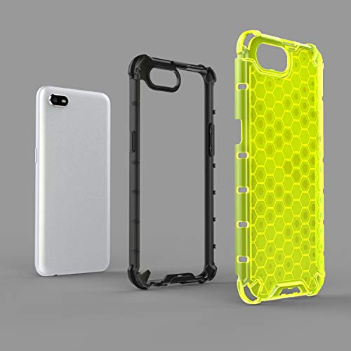 Image of Glasgow | for Realme C2 Honeycomb Pattern Back Case Cover for Realme C2 with 4 Bumper Corners and Military Grade Protection - Black