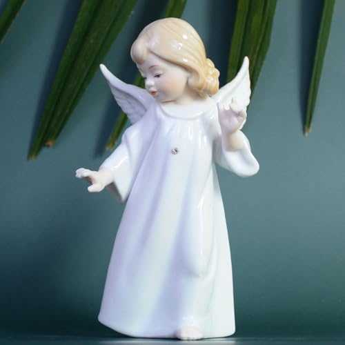 【美品】天使　エンジェル　陶器　置物　インテリア　工芸品　美術品　A1279 美品】天使エンジェル陶器置物インテリア工芸品美術品A1279