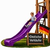 Ondis24 Wellenrutsche 3m Kinderrutsche Anbaurutsche Wasserrutsche für Spielturm oder Hang ab 3 Jahren (Lila)