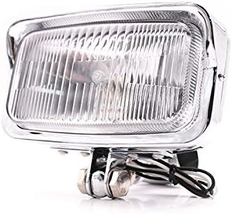 Motorcycle Retro Retro Vintage Square Rectangle Headlight for Harley Honda Kawasaki Cruisers Choppers Bobber VN Cafe Racer (Chrome)
