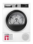 Bosch WQG235D00, Stiftung Warentest GUT (2,2)*, Serie 6, Wärmepumpentrockner 8 kg, Schneller getrocknete Wäsche, Auto Dry, Option Halbe Beladung, Sensitive Drying-System, Selbstreinigender Kondensator